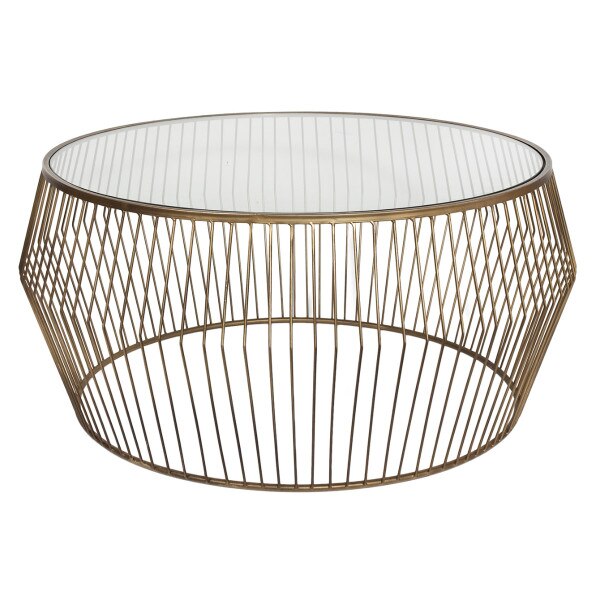 Cyclone Wire Coffee Table Gold